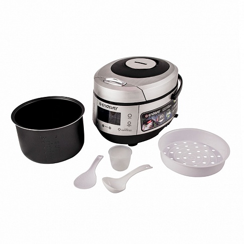 Мультиварка-скороварка Endever Vita-120, 900 Вт., чаша 5 л., 20 программ + Мастер-повар, таймер 24 ч., стальной/черный