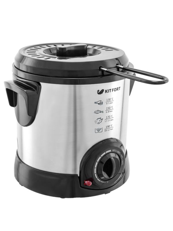 Фритюрница Kitfort КТ-2009 серебристый/черный