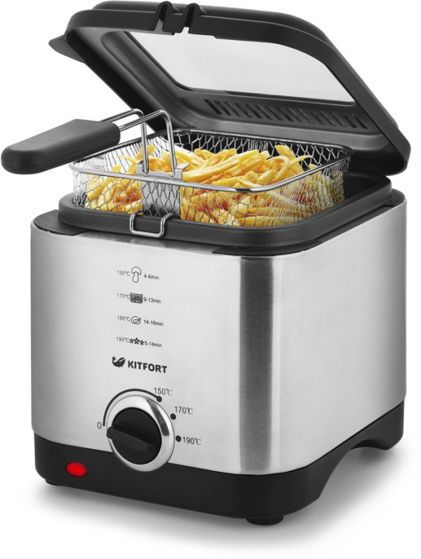 Фритюрница Kitfort КТ-2017 900Вт серебристый/черный