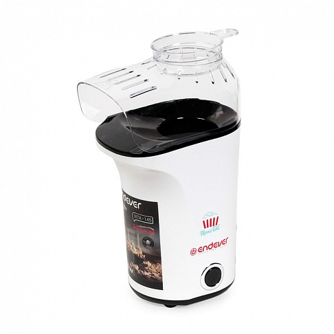 Попкорница Endever Vita-145, аэронагрев, 1400Вт, на 120г, время приготовления 3 мин, мерная ложка, в