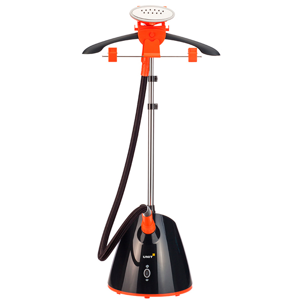 Отпариватель для одежды UNIT UGS-126, 1800Вт., 1.5л., комплект аксессуаров, черно-оранжевый