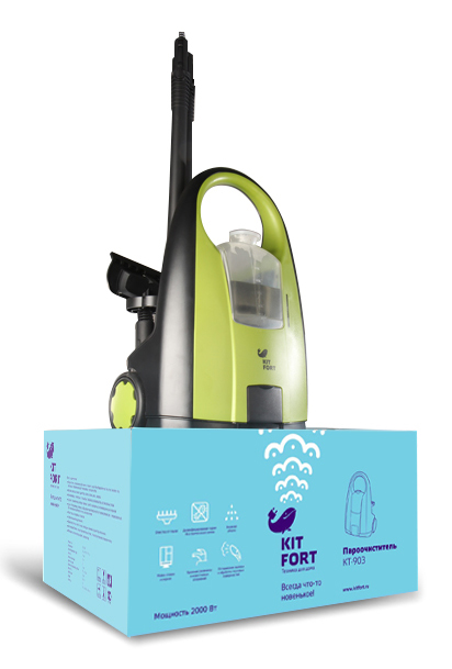 Пароочиститель напольный Kitfort КТ-903 2000Вт зеленый