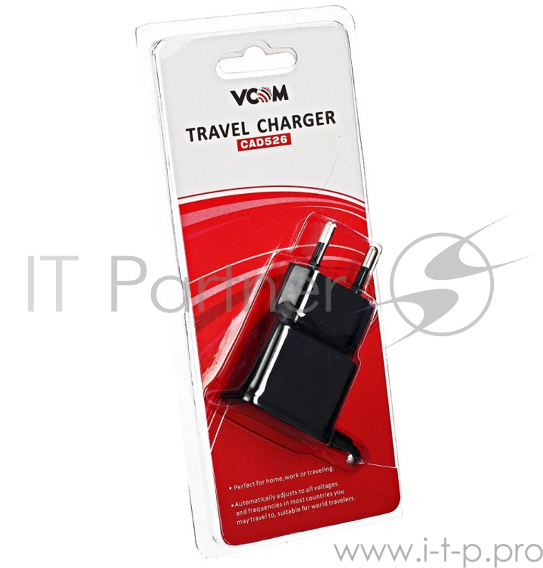 Универсальное сетевое зарядное устройство VCOM CAD526, для мобильных устройств c Micro USB разъемом, RTL