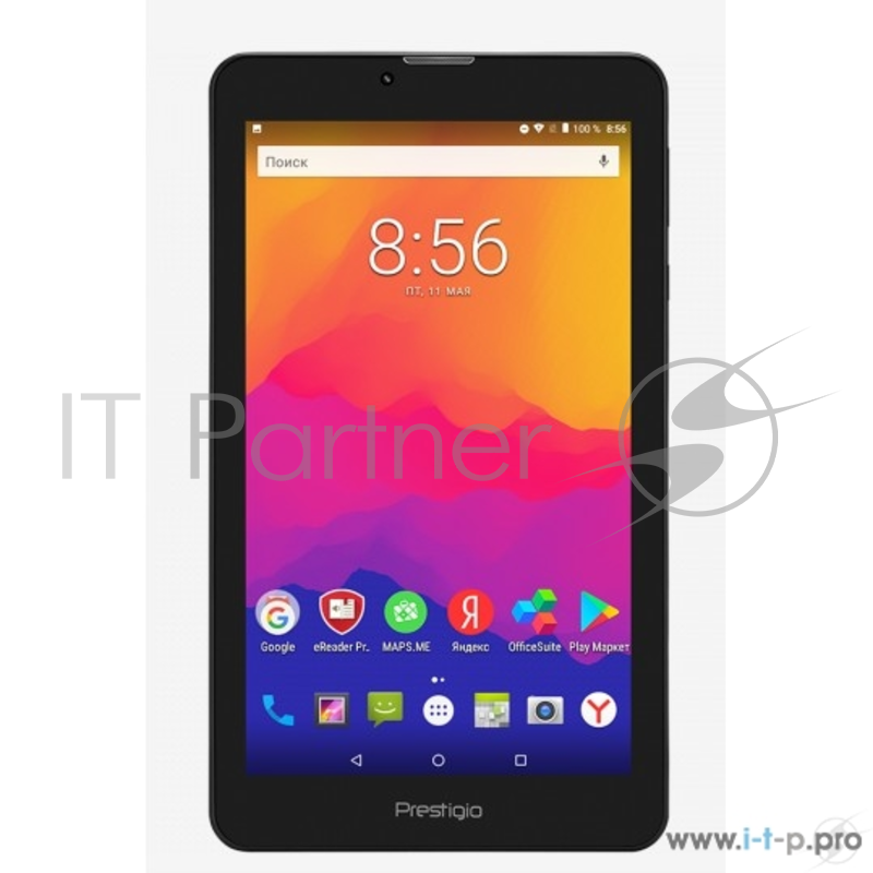 Смартфон Prestigio Wize 3427 3G, PMT3427_3G_C_CIS, Dual SIM, 3G, 7''(1024*600)IPS display, Android 7.0, up to 1.3GHz quad core, 1GB DDR, 8GB Flash, 0.3MP Front + 2.0MP rear cameracolor/Dark Gray