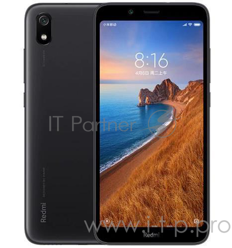 Смартфон Xiaomi Redmi 7A 32Gb 2Gb черный моноблок 3G 4G 2Sim 5.45