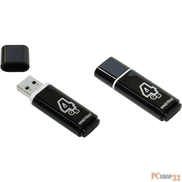 Носитель информации Smartbuy USB Drive 4Gb Glossy series Black SB4GBGS-K
