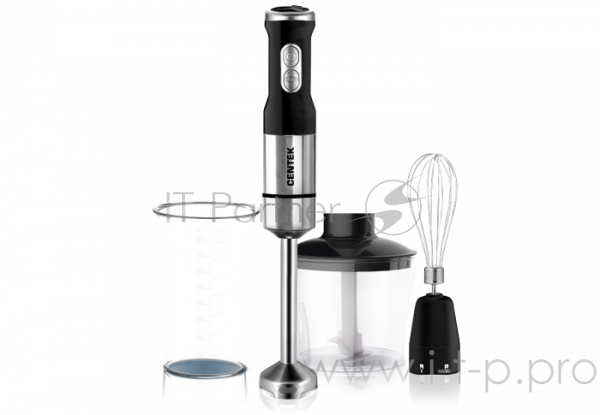 Блендер Centek CT-1309 Black (черный + сталь)