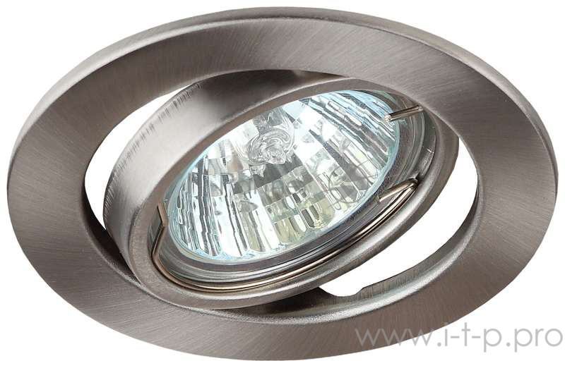 Светильник Эра C0043808 ST2A SN штампованный поворотный MR16,12V/220V, 50W сатин никель