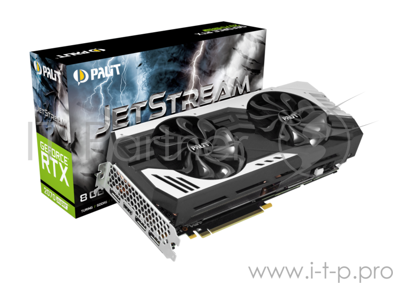 Видеокарта Palit PCI-E PA-RTX2070SUPER JS 8G nVidia GeForce RTX 2070SUPER 8192Mb 256bit GDDR6 1605/14000/HDMIx1/DPx3/HDCP Ret