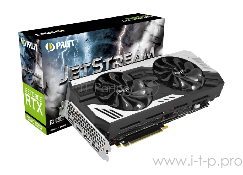 Видеокарта Palit PCI-E PA-RTX2070SUPER JS 8G nVidia GeForce RTX 2070SUPER 8192Mb 256bit GDDR6 1605/14000/HDMIx1/DPx3/HDCP Ret