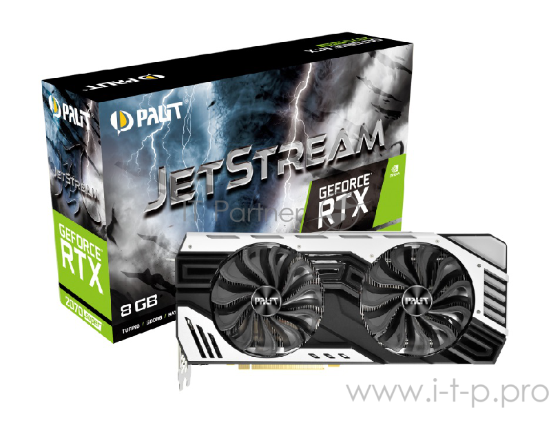 Видеокарта Palit PCI-E PA-RTX2070SUPER JS 8G nVidia GeForce RTX 2070SUPER 8192Mb 256bit GDDR6 1605/14000/HDMIx1/DPx3/HDCP Ret