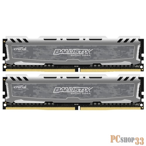 Модуль памяти Crucial DDR4 DIMM 16GB Kit 2x8Gb BLS2C8G4D240FSBK {PC4-19200, 2400MHz, CL16, Ballistix}