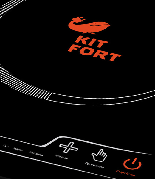 Плита Электрическая Kitfort КТ-102 белый/черный (настольная)