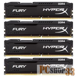 Модуль памяти Kingston DDR4 DIMM 32GB Kit 4x8Gb HX424C15FB2K4/32 {PC4-19200, 2400MHz, CL15, Fury Black}
