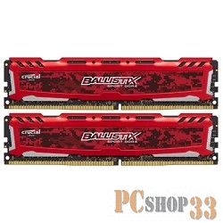 Модуль памяти Crucial DDR4 DIMM 8GB Kit 2x4Gb BLS2C4G4D240FSE {PC4-19200, 2400MHz, CL16, Ballistix}