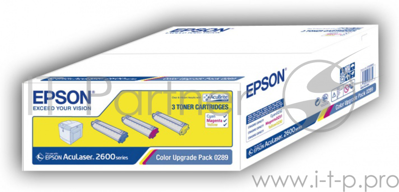 Тонер картриджи Epson C13S050289 голубой+пурпурный+желтый для AcuLaser 2600x/C2600x
