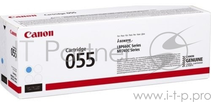 Тонер Картридж Canon 055 C 3015C002 голубой (2100стр.) для Canon MF746Cx/MF744Cdw/MF742Cdw/LBP6