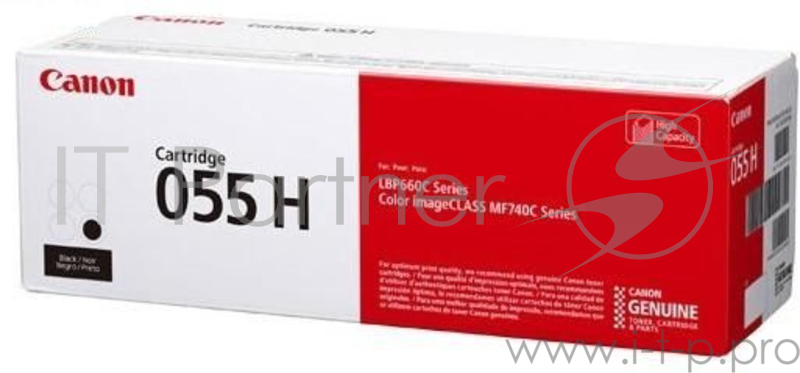 Тонер Картридж Canon 055 H BK 3020C002 черный (7600стр.) для Canon MF746Cx/MF744Cdw/MF742Cdw/LBP6