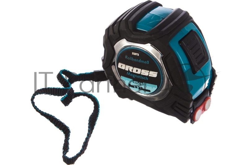 Рулетка Magnetisch, 5 м х 25 мм обрезиненный корпус,автоматическая фиксация GROSS 32572