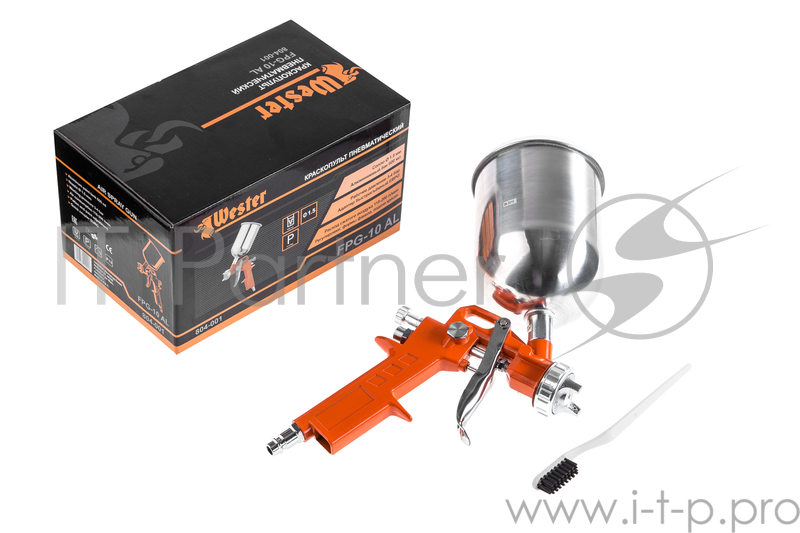 Краскопульт WESTER FPG-10AL HP, сопло: 1.5 мм, макс. 200 л/мин, бак: 0.6 л