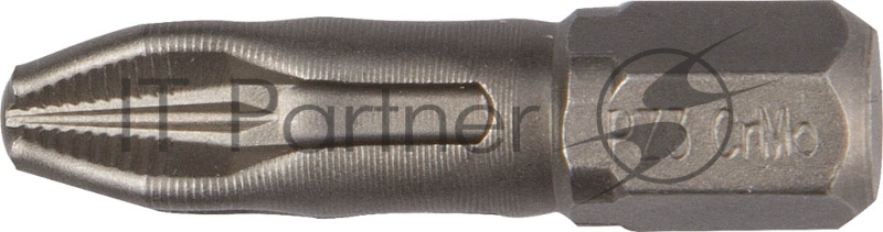 Бита KRAFTOOL ЕХPERT 26123-3-25-2 торсион кованый Cr-Mo C 1/4'' PZ3 25мм 2шт