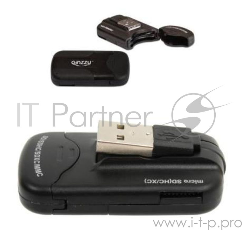 Устройство считывания USB 2.0 Card reader SDXC/SD/SDHC/microSD GR-422B Black