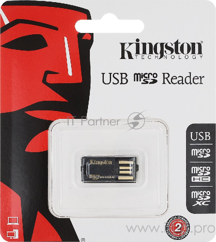 Устройство считывания USB 2.0 Card Reader microSD Kingston FCR-MRG2