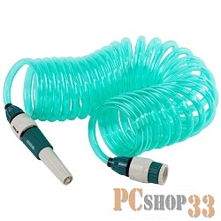 Бензоинструмент, Садовый Инструмент, Садовая техни Шланг спиральный RACO для полива с наконечником и двумя внешними соединителями