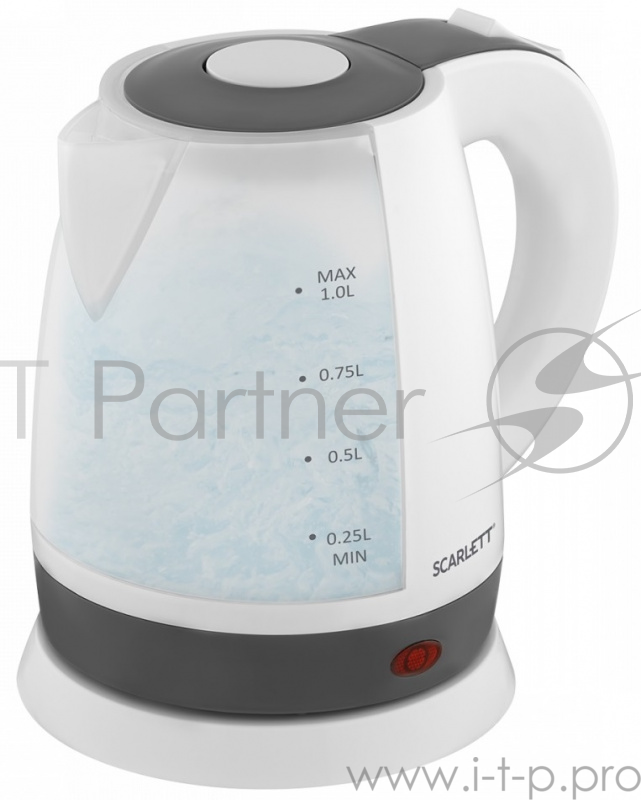 Чайник электрический Scarlett SC-EK18P53 белый/серый
