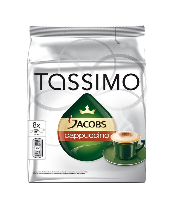 Капсулы для кофемашин капсульного типа Bosch TASSIMO JACOBS Капучино (упак.:8шт)