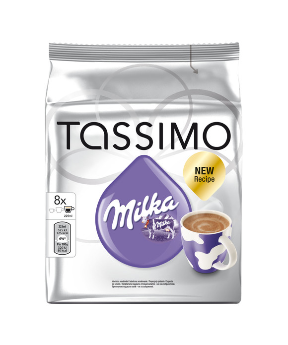 Капсулы для кофемашин капсульного типа Bosch TASSIMO MILKA какао (упак.:8шт)