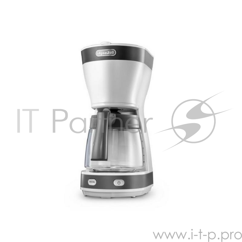 Кофеварка капельная Delonghi ICM16210.WS 600Вт белый/серебристый