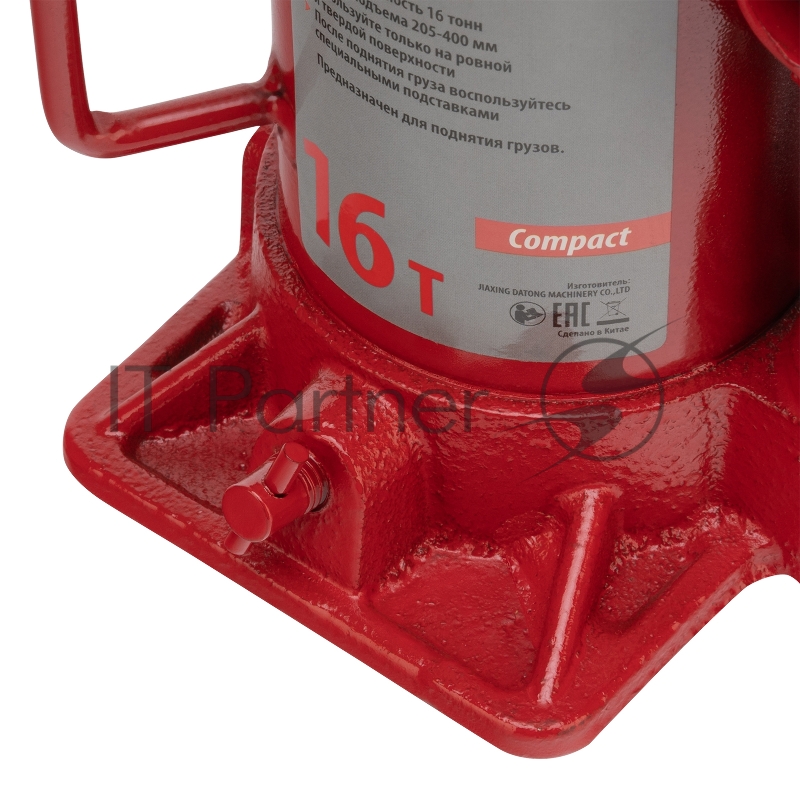 Домкрат SPARTA 50337 гидравлический бутылочный 16 т h подъема 205-400мм compact