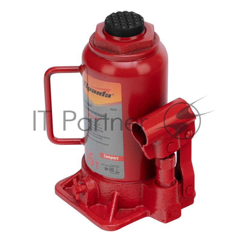 Домкрат SPARTA 50337 гидравлический бутылочный 16 т h подъема 205-400мм compact