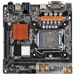 Материнская плата ASRock H110M-ITX/AC RTL { LGA1151, H110 2xDDR4-2133 PCI-Ex16 DVI/HDMI 8ch 4xSATA3 M2 2xUSB3 GLAN WIFI BT mini-ITX}