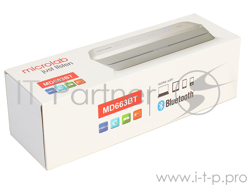 Колонки MICROLAB MD663BT черная (6W RMS) Bluetooth, microSD, FM