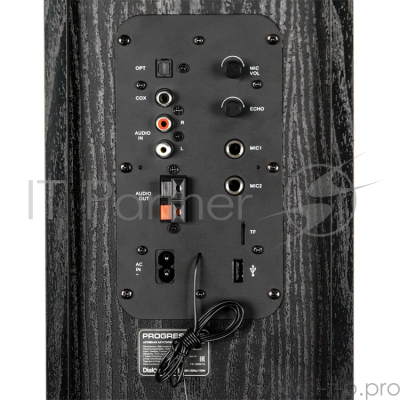 Колонки Dialog Progressive AP-2500 BLACK 2.0 (110W RMS, BT, FM, USB, DSP,Optical,Coaxial,ДУ)