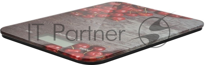 Весы кухонные электрон POLARIS PKS1046DG Cherry 10 кг, стекло