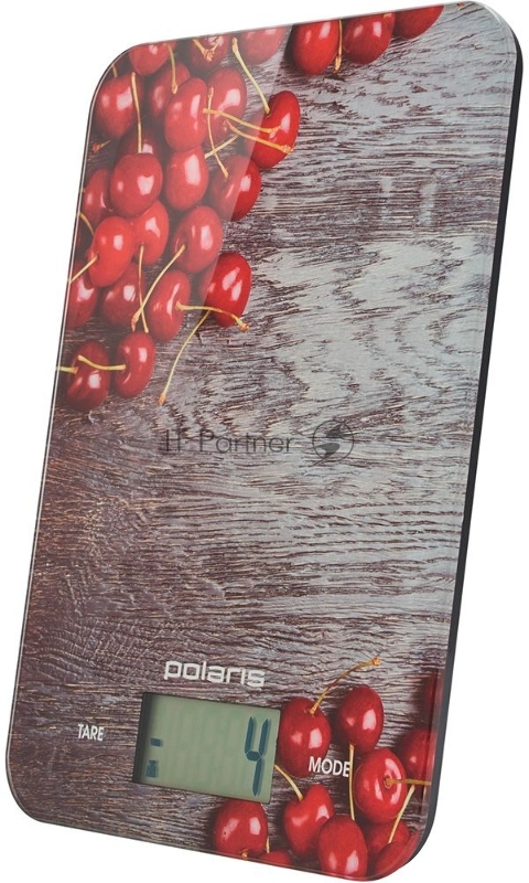 Весы кухонные электрон POLARIS PKS1046DG Cherry 10 кг, стекло