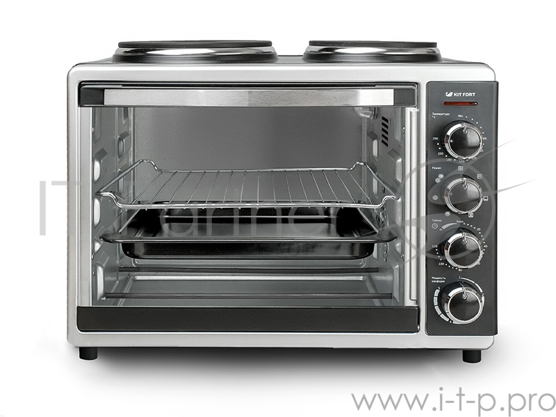 Электропечь Kitfort КТ-1703 30л. 1600Вт серебристый/черный