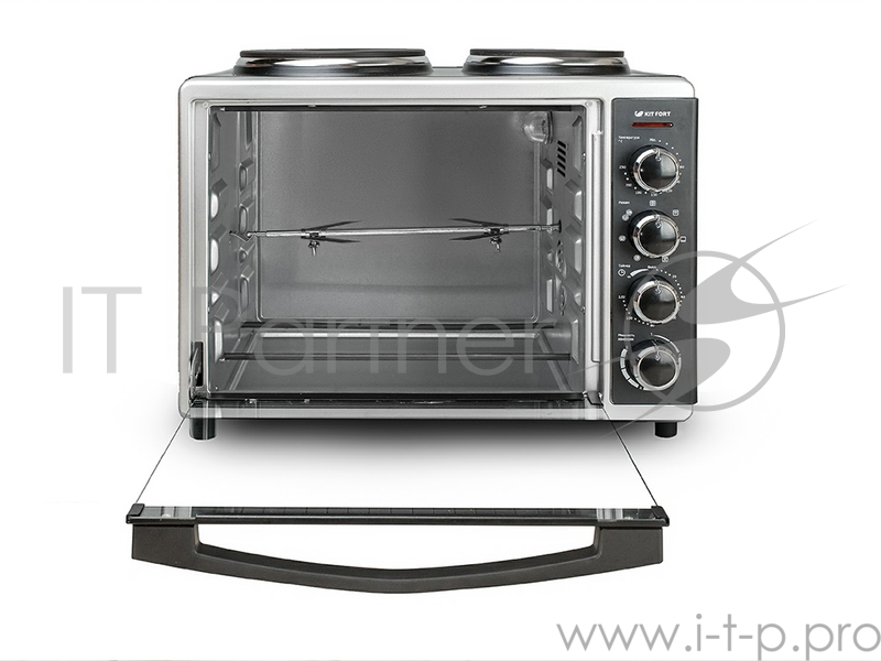 Электропечь Kitfort КТ-1703 30л. 1600Вт серебристый/черный