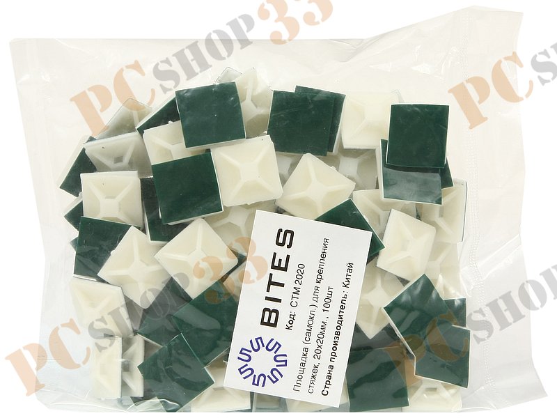 Фурнитура площадка (самокл.) для крепления стяжек 20x20мм 5bites CTM 2020 (100шт./уп.)