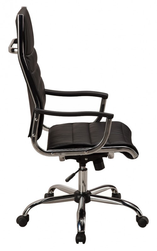 Офисное кресло или стул Бюрократ CH-994 Стул c высокой спинкой(хромированная крестовина, металлические подлокотники)