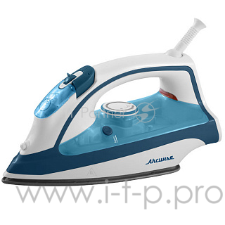 Утюг АКСИНЬЯ КС-3002 белый с синим: 2400 Вт, КЕРАМИКА,САМООЧИСТКА,ПАРОВОЙ УДАР(Россия)(10)