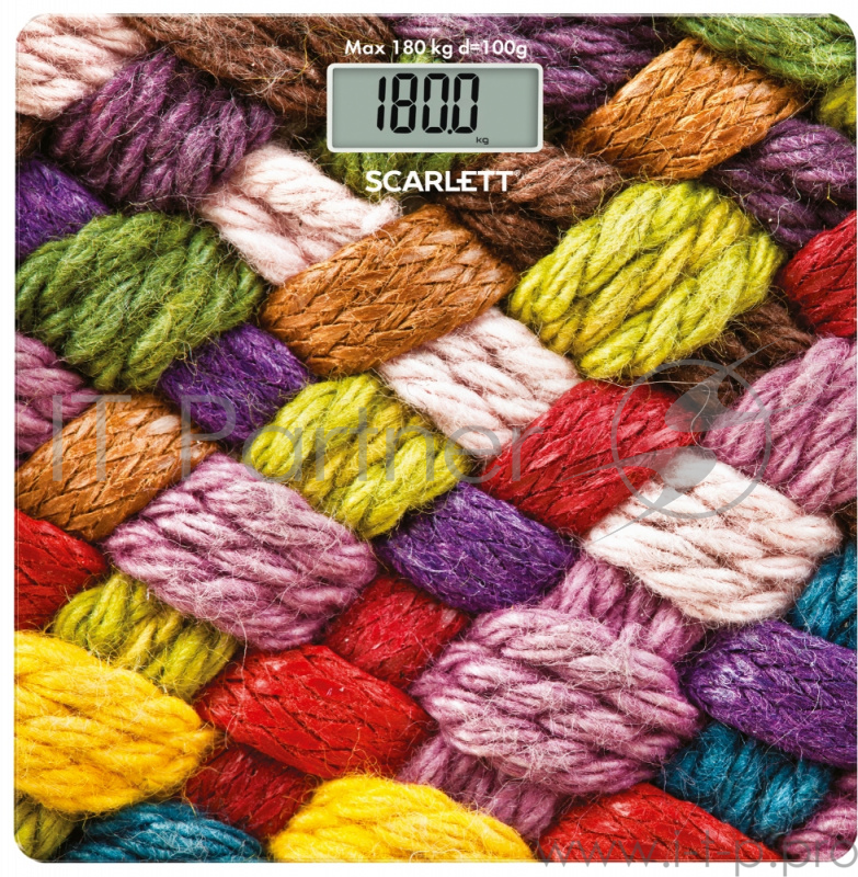 Весы напольные электронные Scarlett SC-BS33E031 макс.180кг рисунок/шерсть