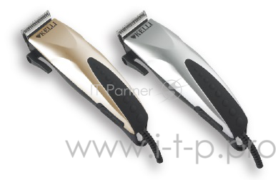 Машинка для стрижки волос KELLI KL-7003, 4 насадки, 2 цвета (1x12)