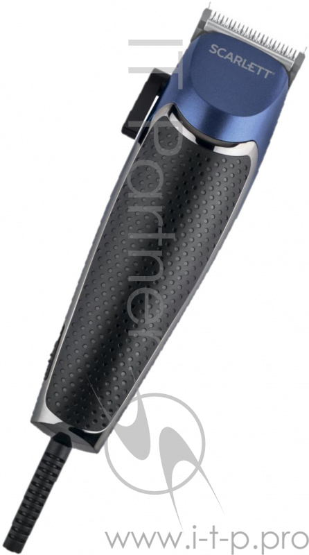 Машинка для стрижки Scarlett SC-HC63C30 сапфировый/черный (насадок в компл:4шт)