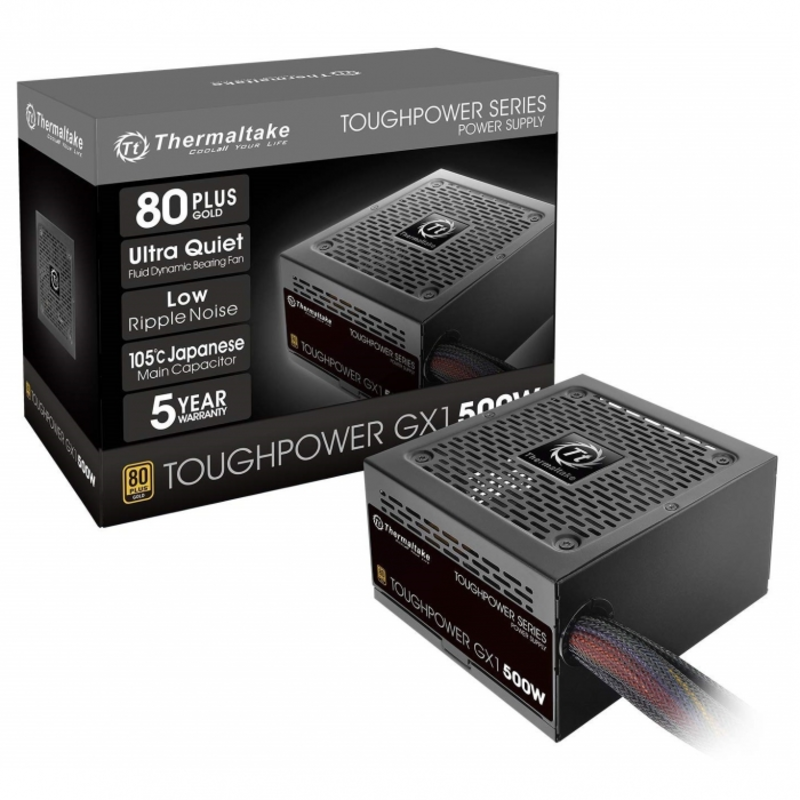Блок питания Thermaltake Toughpower GX1 500W (PS-TPD-0500NNFAGE-1) v.2.4,A.PFS,80 Plus Gold,Fan 12 cm,Retail
