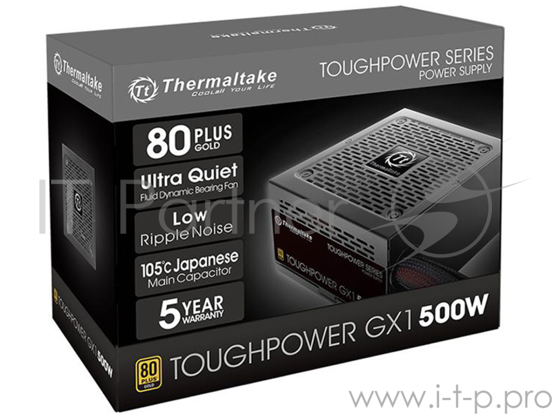 Блок питания Thermaltake Toughpower GX1 500W (PS-TPD-0500NNFAGE-1) v.2.4,A.PFS,80 Plus Gold,Fan 12 cm,Retail