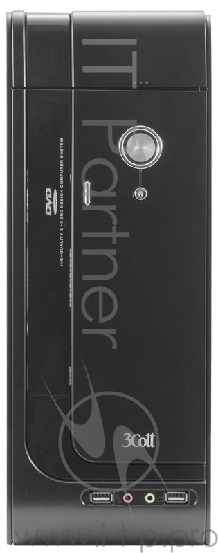 Корпус 3Cott S10 I , mATX desktop 400W (SFX), USB, Audio, черный. , ДхШхВ: 350*135*350мм, БП : 2*SATA, 2*MOLEX(IDE),20+4PIN,P4, 1.2М шнур питания